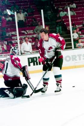 951006 Ishockey, NHL, Eishockey Herren, USA Colorado Avalanche - Detroit Red Wings, 3-2: Claude Lemieux, Colorado Avalanche. Copyright: BILDBYRAN BB951006BB029