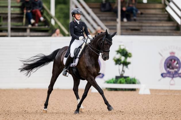 250713 Svenja Kämper-Meyer of Germany with horse Amanyara M Frh competes in FEI Dressage Nations Cup Grand Prix Special during Falsterbo Horse Show on July 13, 2025 in Falsterbo. Photo: Petter Arvidson BILDBYRAN kod PA PA1058 ridsport equestrian falsterbo horse show bbeng falsterbo dressyr Copyright: PETTERxARVIDSON BB250713PA001