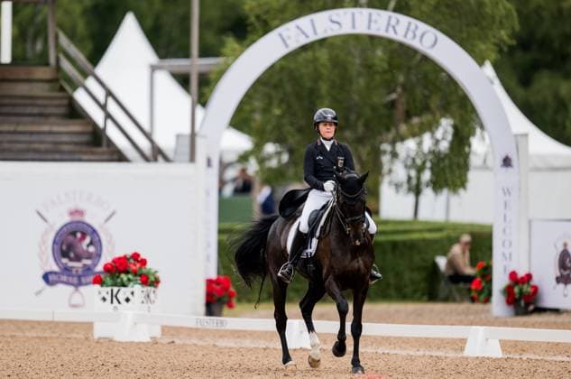 250713 Svenja Kämper-Meyer of Germany with horse Amanyara M Frh competes in FEI Dressage Nations Cup Grand Prix Special during Falsterbo Horse Show on July 13, 2025 in Falsterbo. Photo: Petter Arvidson BILDBYRAN kod PA PA1058 ridsport equestrian falsterbo horse show bbeng falsterbo dressyr Copyright: PETTERxARVIDSON BB250713PA002