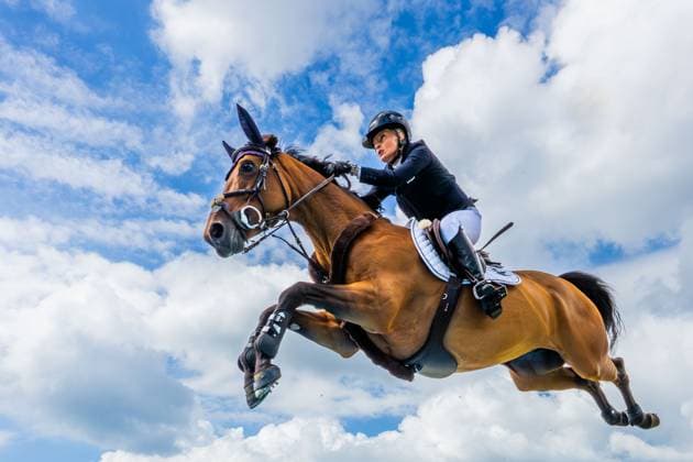 250713 Petronella Andersson of Sweden with horse Odina Van Klapscheut competes in Rolex Grand Prix presented by Agria during Falsterbo Horse Show on July 13, 2025 in Falsterbo. Photo: Petter Arvidson BILDBYRAN kod PA PA1058 ridsport equestrian falsterbo horse show bbeng falsterbo sverige topx Copyright: PETTERxARVIDSON BB250713PA373