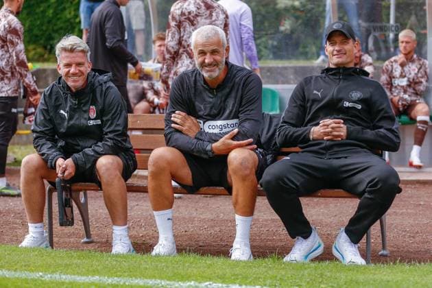 Co-Trainer Thomas Risch Co-Trainer Peter Nemeth Trainer Alexander Blessin ( Pauli ) Deutschland , Malente , Uwe Seeler Fußball Park , Fussball , 1. Bundesliga , Testspiel , Silkeborg IF - FC St Pauli
