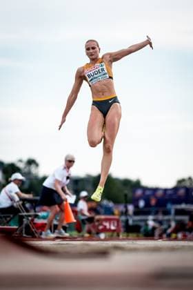 European U23 Championships 2025; Bergen, 20.07.2025 Libby BUDER (GER) womens long jump European U23 Championships 2025 in Bergen, 20.07.2025 Copyright: xBEAUTIFULxSPORTS UlfxSchillerx