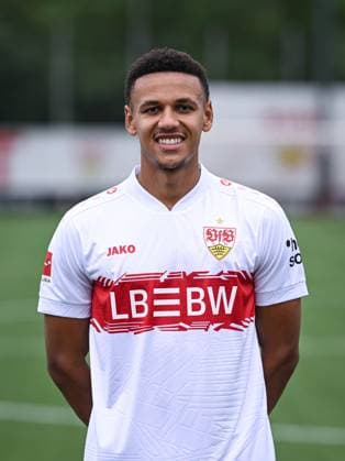 FUSSBALL 1. BUNDESLIGA SAISON 2025 2026 21.07.2025 Fototermin beim VfB Stuttgart auf dem Trainingsgelaende: Luca Jaquez