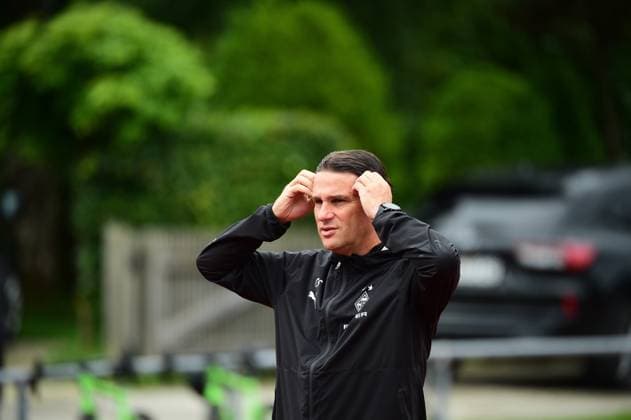 25.07.2025; Rottach-Egern; Fussball, Herren, Saison 2025 2026, Trainingslager Borussia Moenchengladbach Gerardo Seoane (Trainer Gladbach) DFL regulations prohibit any use of photographs as image sequences and or quasi-video. Stadion Am Birkenmoos Bayern Deutschland