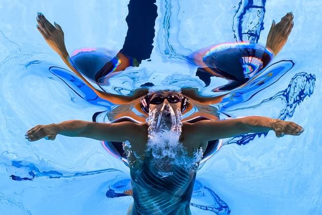 250728 Anna Elendt of Germany competes in women™s 100 meters breaststroke swimming semifinal during day 18 of the World Aquatics Championships on July 28, 2025 in Singapore. Photo: Joel Marklund BILDBYRAN kod JM JM0711 bbeng simning swimming svomming sim-vm vm sim-vm 2025 world aquatics championships 2025 dam Copyright: JOELxMARKLUND BB250728JM123