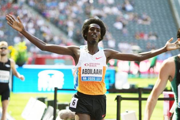 Leichtathletik, Track & Field, Athletics, world athletics Meeting, ISTAF Berlin 2025 27.07.2025 Olympiastadion Berlin, Meile Männer,Mohamed Abdilaahi Deutschland