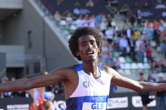 , Leichtathletik, Athletics, Track and Field,, Leichtathletik DM 2025 , 31.07-03.08.2025, Heinz Steyer Stadion Dresden, 5000m Männer Finale mohamed Abdilaahi Cologne Athletics Copyright Gladys Chai von der Laage