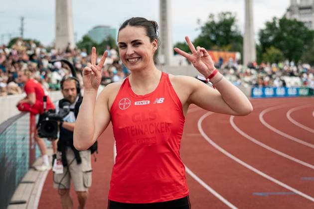 Marike Steinacker (TSV Bayer 04 Leverkusen, Diskuswurf Frauen), GER, Leichtathletik, Athletics, Deutsche Meisterschaft, Die Finals, 02.08.2025, GER, Leichtathletik, Athletics, Deutsche Meisterschaft, Die Finals, 02.08.2025 Dresden Copyright: xStefanxMayerx EP_SMR