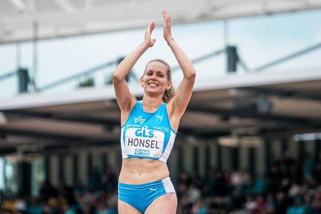 Christina Honsel (TV Wattenscheid 01, Hochsprung Frauen), GER, Leichtathletik, Athletics, Deutsche Meisterschaft, Die Finals, 03.08.2025, GER, Leichtathletik, Athletics, Deutsche Meisterschaft, Die Finals, 03.08.2025 Dresden Copyright: xStefanxMayerx EP_SMR