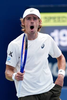 National Bank Open 2025 - Day 9 TORONTO, CANADA - AUGUST 3 : Alex de Minaur of Australia reacts while playing against Frances Tiafoe of the United States on day nine of the 2025 National Bank Open at Sobeys Stadium in Toronto, Ontario, Canada on August 3, 2025. Mert Alper Dervis Anadolu Ontario Canada. Editorial use only. Please get in touch for any other usage.  Copyright: x2025xAnadoluxMertxAlperxDervisx