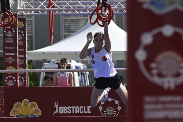 U-17 European Modern pentathlon, moderner Fünfkampf Championships in Turkiye s capital ANKARA, TURKIYE - JULY 07: Athletes compete during the U-17 European Modern Pentathlon Championships that are held at Eryaman Turkish Olympic Preparation Center (TOHM) in Ankara, Turkiye on July 07, 2024. Ankara Turkey. Editorial use only. Please get in touch for any other usage.  Copyright: x2025xAnadoluxDoÄüukanxKeskinkÄ±lÄ±cx