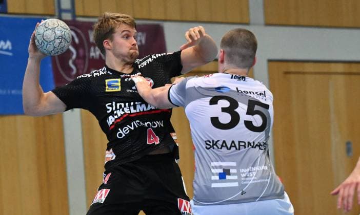 13.08.2025 - Handball - Saison 2025 2026 - Testspiel - Freundschaftsspiel : HC Erlangen HCE - TV Großwallstadt - - xwoxzix - Andri Runarsson (4, HC Erlangen HCE ) Axel Skaarnaess (25, TV Großwallstadt )