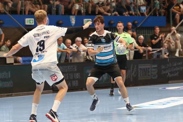 15.08.2025, xgox, Handball, Wartburg Cup, ThSV Eisenach - Skanderborg Handbold emspor v.l. Stephan Seitz (Eisenach, 44) Eisenach
