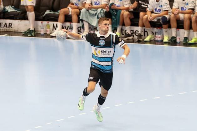 15.08.2025, xgox, Handball, Wartburg Cup, ThSV Eisenach - Skanderborg Handbold emspor v.l. Vincent Buechner (Büchner, Eisenach, 74) Eisenach