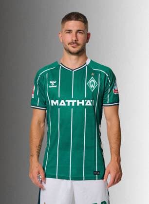 offizieller Portraittermin SV Werder Bremen 2025 2026 Romano Schmid (Werder Bremen 20); 1.BL Porträttermin 2025 2026,