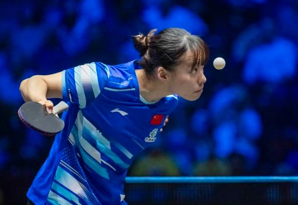 Sport Bilder des Tages MALMÖ 2025-08-23 Shi Xunyao fran Kina (bilden) förlorade mot Wang Manyu fran Kina med 0-4 i set i semifinalen i damsingel i Europe Smash Sweden 2025 WTT Grand Smash i Malmö Arena pa lördagen. MALMÖ SVERIGE x50090x