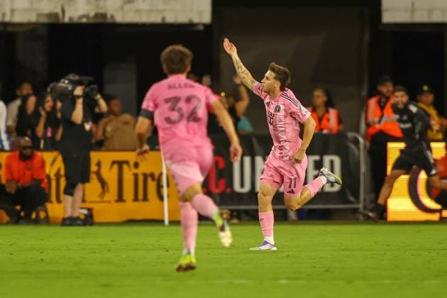 August 23, 2025, Washington Dc, District Of Columbia, USA: Washington, D.C.: Inter Miami CF midfielder Baltasar RodroÂ­guez (11) celebrates after scoring a goal during an MLS, Fussball Herren, USA game on Saturday, August 23rd, 2025 at Audi Field. The DC United and Inter Miami CF played to a 1-1 draw. Washington Dc USA - ZUMAp258 20250823_znp_p258_028 Copyright: xStevexPrakopex