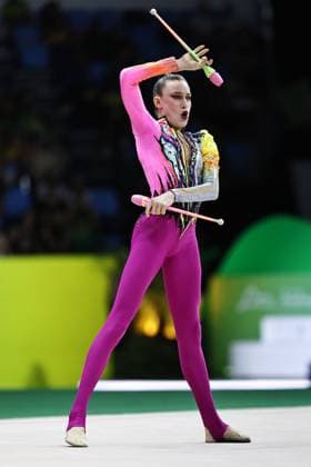 Darja Varfolomeev, GER, during individual clubs final at 2025 World Rhythmic gymnastics, Rhythmische Sportgymnastik, RSG championships in Rio de Janeiro; 24 08 2025;