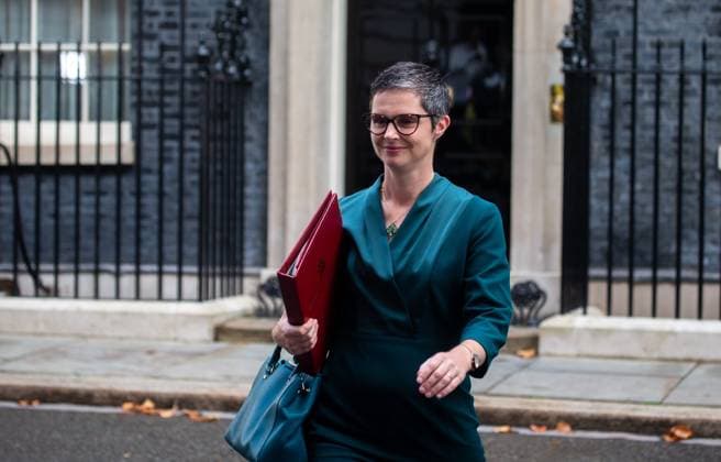 September 7, 2022, London, England, United Kingdom: Secretary of State for Work and Pensions CHLOE SMITH is seen outside Downing Street for the first cabinet meeting in Liz Truss government. Copyright: xTayfunxSalcix