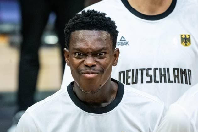 Sport Bilder des Tages Basketball Tampere 30.08.2025 DBB Länderspiel Männer Herren EuroBasket 2025 Vorrunde Litauen (LTU) - Deutschland (GER) Dennis Schröder Schroeder (Deutschland, No.17) Schröder Schroder