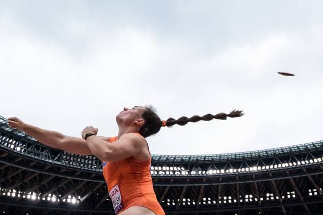 250913 Jorinde van Klinken of Netherlands competes in women s discus throw qualification during day 1 of the 2025 World Athletics Championships on September 13, 2025 in Tokyo. Photo: Joel Marklund BILDBYRAN kod JM JM0729 bbeng friidrott athletics friidrett 2025 world athletics championships world athletics championships tokyo 25 friidrotts-vm friidretts-vm vm dam discus throw diskos diskus Copyright: JOELxMARKLUND BB250913JM187