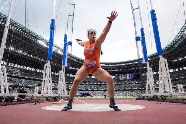 250913 Jorinde van Klinken of Netherlands competes in women s discus throw qualification during day 1 of the 2025 World Athletics Championships on September 13, 2025 in Tokyo. Photo: Joel Marklund BILDBYRAN kod JM JM0729 bbeng friidrott athletics friidrett 2025 world athletics championships world athletics championships tokyo 25 friidrotts-vm friidretts-vm vm dam discus throw diskos diskus Copyright: JOELxMARKLUND BB250913JM189