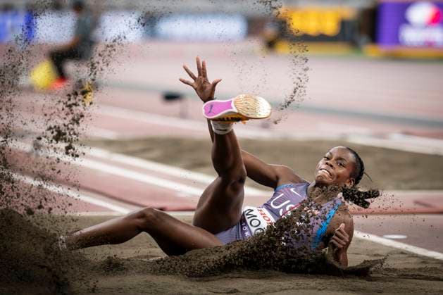 World Athletics Championships; Tokyo, 16.09.2025 Jasmine Moore (USA) an Tag 4 der World Athletics Championships im National Stadium in Tokyo, Japan am 16.09.2025. Copyright: xBEAUTIFULxSPORTS AxelxKohringx