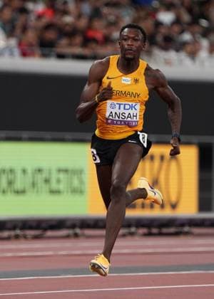 WM 2025 Tokio, World Athletics, Leichtathletik, athletics, Track and Field, World athletics Championships 2025 Tokyo , Leichtathletik WM 2025 Tokyo 13.09-21.09.2025, Tokyo Japan 100m Owen Ansah Deutschland