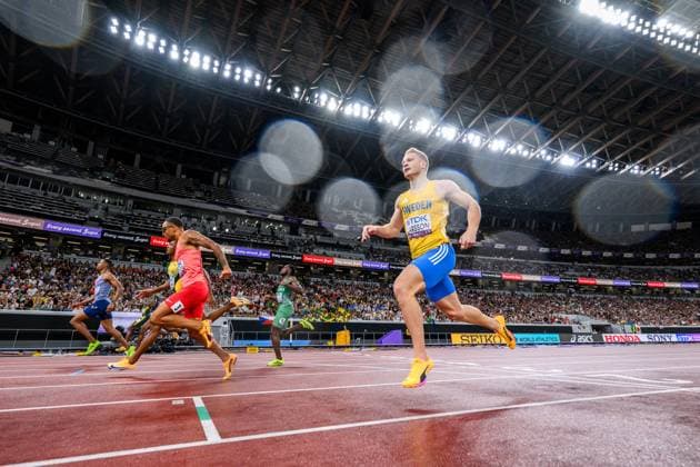 250918 Henrik Larsson of Sweden competes in men s 200 meters during day 6 of the 2025 World Athletics Championships on September 18, 2025 in Tokyo. Photo: Vegard Grott BILDBYRAN kod VG JM0734 bbeng friidrott athletics friidrett 2025 world athletics championships world athletics championships tokyo 25 friidrotts-vm friidretts-vm vm sverige Copyright: VEGARDxGRoTT BB250918VG025