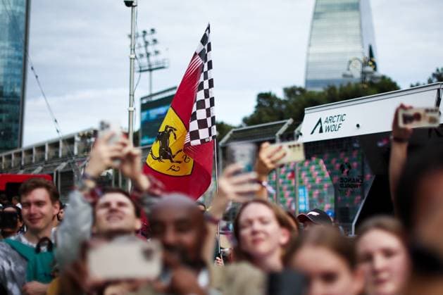 F1 - AZERBAIJAN GRAND PRIX 2025 Scuderia Ferrari fans during the 2025 Formula 1 Qatar Airways Azerbaijan Grand Prix, 17th round of the 2025 FIA Formula One World Championship, WM, Weltmeisterschaft from September 19 to 21, 2025 on the Baku City Circuit, in Baku, Azerbaijan - BakuAzerbaijan  Copyright: xEricxAlonsox
