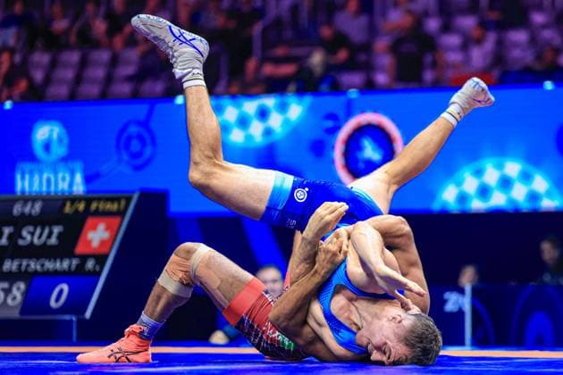 2025 World Wrestling Championships 82kg GR - Gholamreza Javad Farokhisenjani (IRI) df. Ramon Rainer Betschart (SUI)