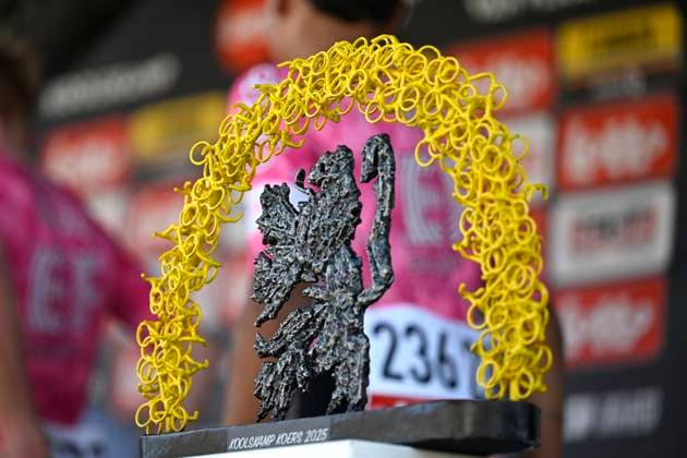Kampioenschap van Vlaanderen 2025 Cycling Race KOOLSKAMP, BELGIUM - SEPTEMBER 19 : illustration picture trophy Kampioenschap van Vlaanderen during the 109th edition of Kampioenschap van Vlaanderen an UCI Class 1.1 one day cycling road race for Men Elite of 180 km with start in Koolskamp and finish in Koolskamp on September 19, 2025 in Koolskamp, Belgium, 19 09 2025 Koolskamp Belgium  Copyright: xNicoxVereeckenx