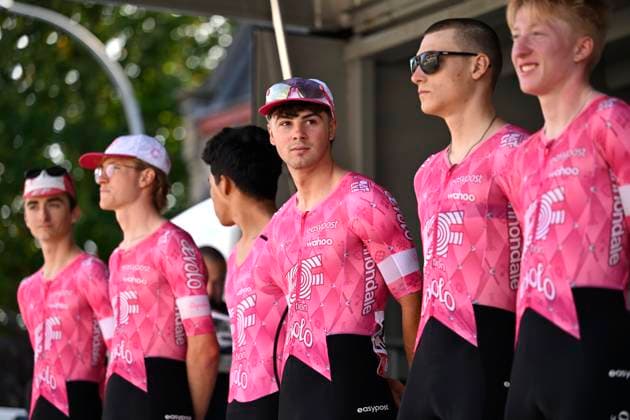 Kampioenschap van Vlaanderen 2025 Cycling Race KOOLSKAMP, BELGIUM - SEPTEMBER 19 : team Ef Education-Aevolo during the 109th edition of Kampioenschap van Vlaanderen an UCI Class 1.1 one day cycling road race for Men Elite of 180 km with start in Koolskamp and finish in Koolskamp on September 19, 2025 in Koolskamp, Belgium, 19 09 2025 Koolskamp Belgium  Copyright: xNicoxVereeckenx