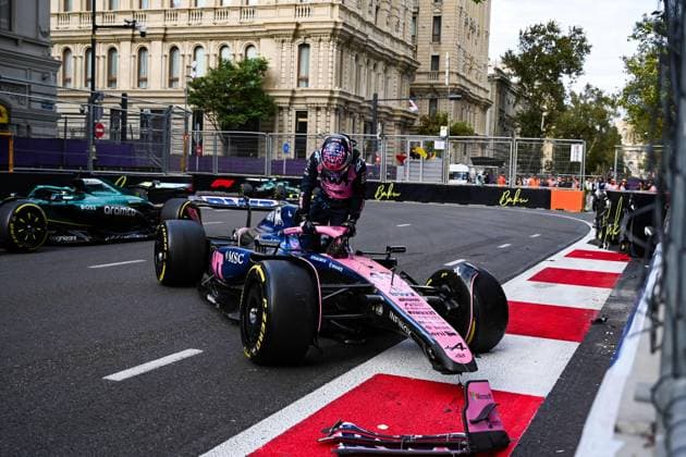 F1 - AZERBAIJAN GRAND PRIX 2025 43 COLAPINTO Franco (arg), Alpine F1 Team A525, action crash, accident, during the 2025 Formula 1 Qatar Airways Azerbaijan Grand Prix, 17th round of the 2025 FIA Formula One World Championship, WM, Weltmeisterschaft from September 19 to 21, 2025 on the Baku City Circuit, in Baku, Azerbaijan -  Copyright: xALBERTOxVIMERCATIx