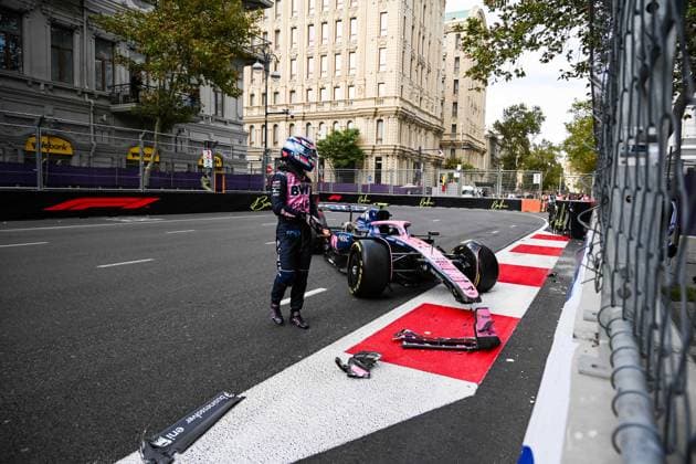 F1 - AZERBAIJAN GRAND PRIX 2025 43 COLAPINTO Franco (arg), Alpine F1 Team A525, action crash, accident, during the 2025 Formula 1 Qatar Airways Azerbaijan Grand Prix, 17th round of the 2025 FIA Formula One World Championship, WM, Weltmeisterschaft from September 19 to 21, 2025 on the Baku City Circuit, in Baku, Azerbaijan -  Copyright: xALBERTOxVIMERCATIx