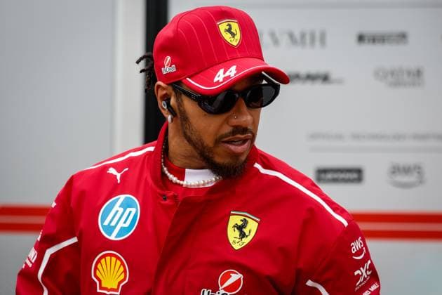 Formula 1 Qatar Airways Azerbaijan Grand Prix 2025 Laurent Lefebvre OVERTAKE MAXPPP - Baku 20 09 2025 44 HAMILTON Lewis (gbr), Scuderia Ferrari HP, portrait at the Formula 1 Qatar Airways Azerbaijan Grand Prix 2025, the 17th round of the 2025 FIA Formula 1 World Championship, WM, Weltmeisterschaft at the Baku City Circuit in Baku, Azerbaijan, from 18 to 21 September 2025 Baku Azerbaijan  Copyright: xOVERTAKE MAXPPPxLaurentxLefebvrex OVT202509214552 OVT202509214552