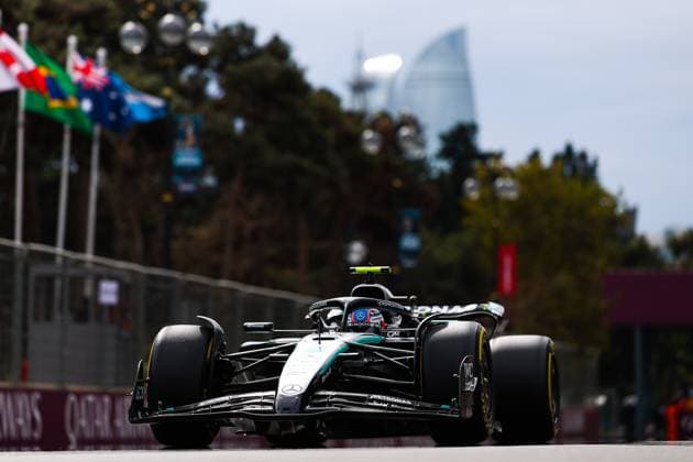 F1 - AZERBAIJAN GRAND PRIX 2025 12 KIMI ANTONELLI Andrea (ita), Mercedes AMG F1 Team W16, action during the 2025 Formula 1 Qatar Airways Azerbaijan Grand Prix, 17th round of the 2025 FIA Formula One World Championship, WM, Weltmeisterschaft from September 19 to 21, 2025 on the Baku City Circuit, in Baku, Azerbaijan - BakuAzerbaijan  Copyright: xEricxAlonsox