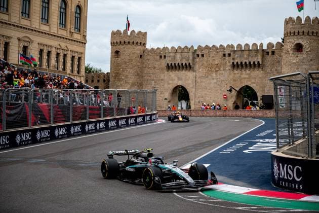 F1 - AZERBAIJAN GRAND PRIX 2025 12 KIMI ANTONELLI Andrea (ita), Mercedes AMG F1 Team W16, action during the 2025 Formula 1 Qatar Airways Azerbaijan Grand Prix, 17th round of the 2025 FIA Formula One World Championship, WM, Weltmeisterschaft from September 19 to 21, 2025 on the Baku City Circuit, in Baku, Azerbaijan - BakuAzerbaijan  Copyright: xALBERTOxVIMERCATIx