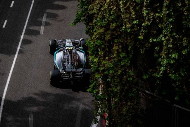 F1 - AZERBAIJAN GRAND PRIX 2025 12 KIMI ANTONELLI Andrea (ita), Mercedes AMG F1 Team W16, action during the 2025 Formula 1 Qatar Airways Azerbaijan Grand Prix, 17th round of the 2025 FIA Formula One World Championship, WM, Weltmeisterschaft from September 19 to 21, 2025 on the Baku City Circuit, in Baku, Azerbaijan - BakuAzerbaijan  Copyright: xALBERTOxVIMERCATIx