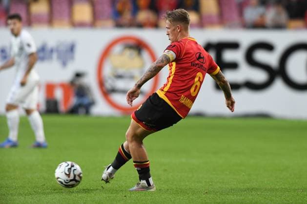 Mechelen s Fredrik Hammar pictured in action during a soccer match between KV Mechelen and Cercle Brugge, Sunday 21 September 2025 in Mechelen, on day 8 of the 2025-2026 Jupiler Pro League first division of the Belgian championship. JILLxDELSAUX  x134929546x