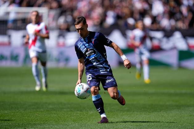 September 21, 2025, Madrid, Madrid, Spain: Bryan Zaragoza of RC Celta de Vigo in action during the Spanish League, LaLiga EA Sports, football match played between Rayo Vallecano and RC Celta de Vigo at Estadio de Vallecas on September 21, 2025, in Madrid, Spain. Madrid Spain - ZUMAa181 20250921_zaa_a181_023 Copyright: xDennisxAgyemanx