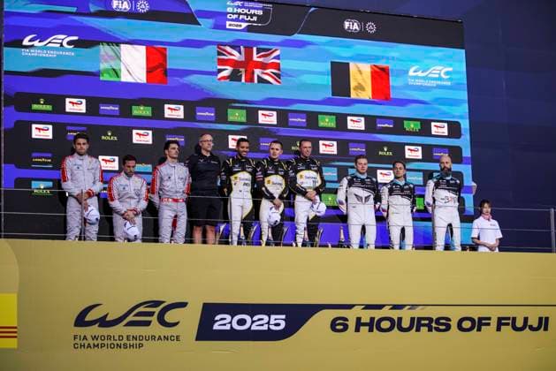 FIA WEC - 6 HOURS OF FUJI 2025 21 HERIAU Francois (fra), MANN Simon (usa), ROVERA Alessio (ita), Vista AF Corse, Ferrari 296 GT3 21, LM GT3, portrait 81 ANDRADE Rui (ang), EASTWOOD Charlie (irl), VAN ROMPUY Tom (bel), TF Chevrolet Corvette Z06 GT3.R 81, LM GT3, portrait 31 BOGUSLAVSKIY Timur, FARFUS Augusto (bra), SHAHIN Yasser (aus), The Bend Team WRT, BMW M4 GT3 Evo 31, LM GT3, portrait during the 6 Hours of Fuji 2025, 7th round of the 2025 FIA World Endurance Championship, from September 26 to 28, 2025 on the Fuji Speedway in Oyama, Shizuoka, Japan - OyamaJapan  Copyright: xXavixBonillax