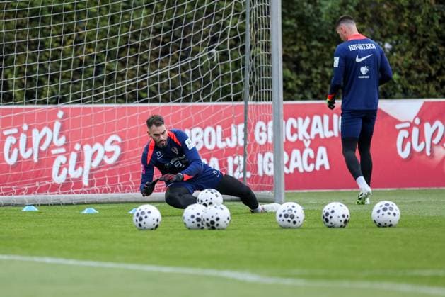 Training session of Croatian National Football Team, Day 2 Golakeeper of Croatia Ivica Ivusic during the training session at Maksimir Stadium in Zagreb, Croatia, on October 07, 2025.  MatijaxHabljak PIXSELL