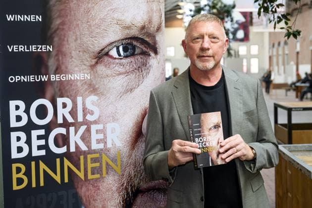 Amsterdam, The Netherlands, 2025-10-08 17:39:51 AMSTERDAM, 08-10-2025, De Hallen Boris Becker before the program Eva in connection with his book Binnen. PHOTO: NLBeeld Patrick van Emst Credit: NL Beeld Patrick van Emst  Copyright: xx x