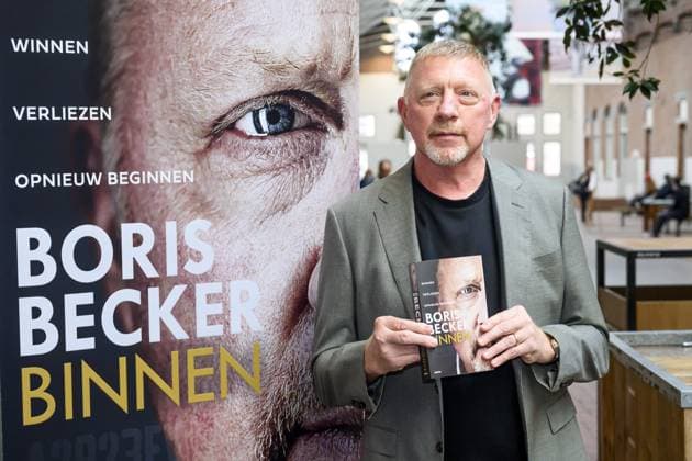 Amsterdam, The Netherlands, 2025-10-08 17:39:51 AMSTERDAM, 08-10-2025, De Hallen Boris Becker before the program Eva in connection with his book Binnen. PHOTO: NLBeeld Patrick van Emst Credit: NL Beeld Patrick van Emst  Copyright: xx x