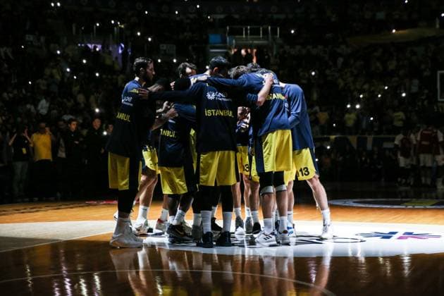 Fenerbahce Beko v Bayern Munich: Turkish Airlines Euroleague ISTANBUL, TURKEY - NOVEMBER 08: Players of Fenerbahce prior to the Turkish Airlines Euroleague Week 7 basketball match between Fenerbahce Beko and Bayern Munich in Istanbul, Turkey on November 08, 2019. Istanbul Turkey. Editorial use only. Please get in touch for any other usage.  Copyright: x2025xAnadoluxElifxÖztürkx