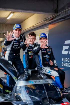 AUTO - ELMS - 4 HOURS OF PORTIMAO 2025 17 CLOSMENIL Adrien (fra), JENSEN Theodor (dnk), LANCHERE Paul (fra), CLX Motorsport, Ligier JS P325, LMP3, portrait during the 4 Hours of Portimao, 6th round of the 2025 European Le Mans Series on the Autodromo Internacional do Algarve from October 16 to 18, 2025 in Portimao, Portugal - PortimaoPortugal Copyright: xPauloxMariax
