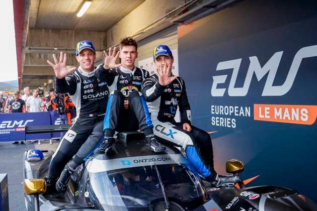 AUTO - ELMS - 4 HOURS OF PORTIMAO 2025 17 CLOSMENIL Adrien (fra), JENSEN Theodor (dnk), LANCHERE Paul (fra), CLX Motorsport, Ligier JS P325, LMP3, portrait during the 4 Hours of Portimao, 6th round of the 2025 European Le Mans Series on the Autodromo Internacional do Algarve from October 16 to 18, 2025 in Portimao, Portugal - PortimaoPortugal Copyright: xPauloxMariax