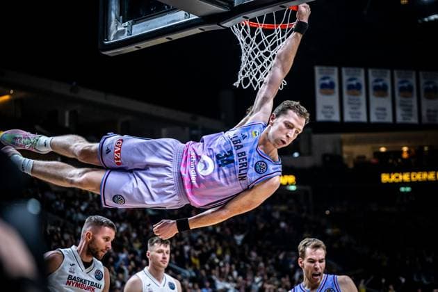 Basketball Berlin 28.10.2025 Saison 2025 2026 Basketball Champions League (BCL) Alba Berlin - ERA Basketball Nymburk Justin Bean (Alba Berlin, No.34)