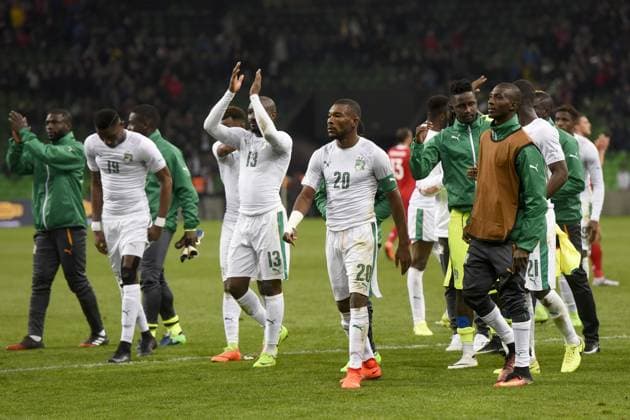 International Friendly, Länderspiel, Nationalmannschaft Russia - Cote d Ivoire KRASNODAR, RUSSIA - MARCH 24: Team of Cote d Ivoire s are seen following the friendly football match at Krasnodar Stadium, in Krasnodar, Russia, on March 24,2017. Krasnodar Rusya. Editorial use only. Please get in touch for any other usage.  Copyright: x2025xAnadoluxElenaxSineokx